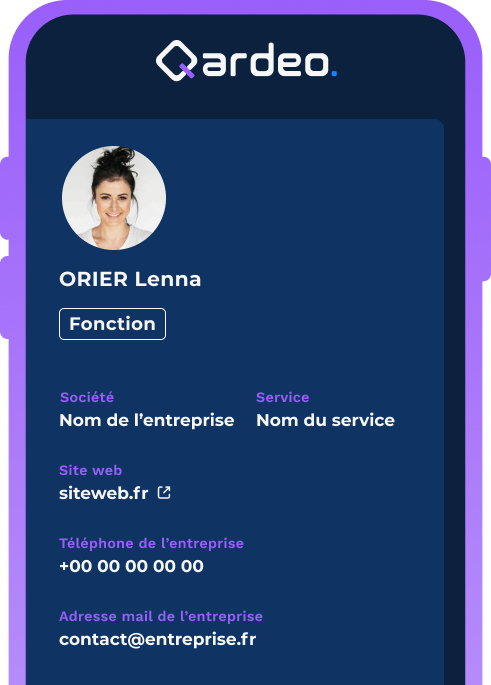 Profil sur l'application Qardeo